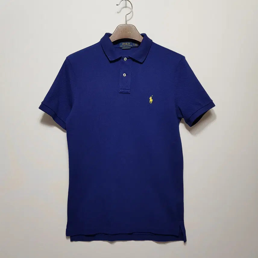 [BUNJANG] Polo Ralph Lauren Mesh Collar Short Sleeve Shirt Deep Blue Cotton SP (95) / 정품>폴로랄프로렌/메쉬카라반팔/딥블루/소재면/SP(95)/파라오쇼핑