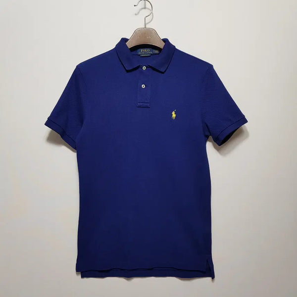 [BUNJANG] Polo Ralph Lauren Mesh Collar Short Sleeve Shirt Deep Blue Cotton SP (95) / 정품>폴로랄프로렌/메쉬카라반팔/딥블루/소재면/SP(95)/파라오쇼핑