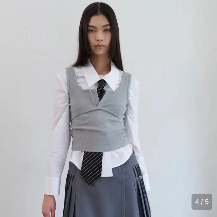 [BUNJANG] LCDC TM Bustier Detail Tank Top (Melange Grey) / lcdc tm) 뷔스티에 디테일 탱크탑 (멜란지그레이)