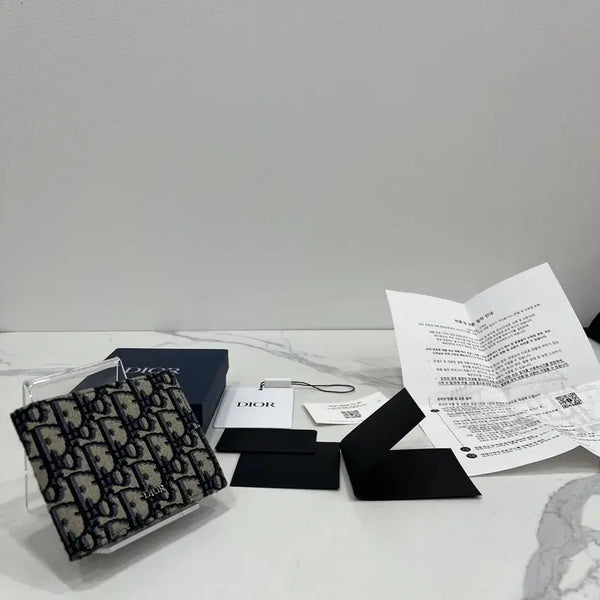 [BUNJANG] Dior Dior Oblique Bifold Wallet Beige / [새상품급]디올 오블리크 반지갑 베이지