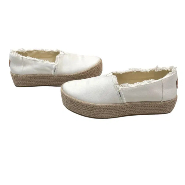[BUNJANG] Toms Valencia Platform Espadrille Slip-On White 245 / 탐스 Toms 화이트 발렌시아 플랫폼 에스파드류 슬립온 245