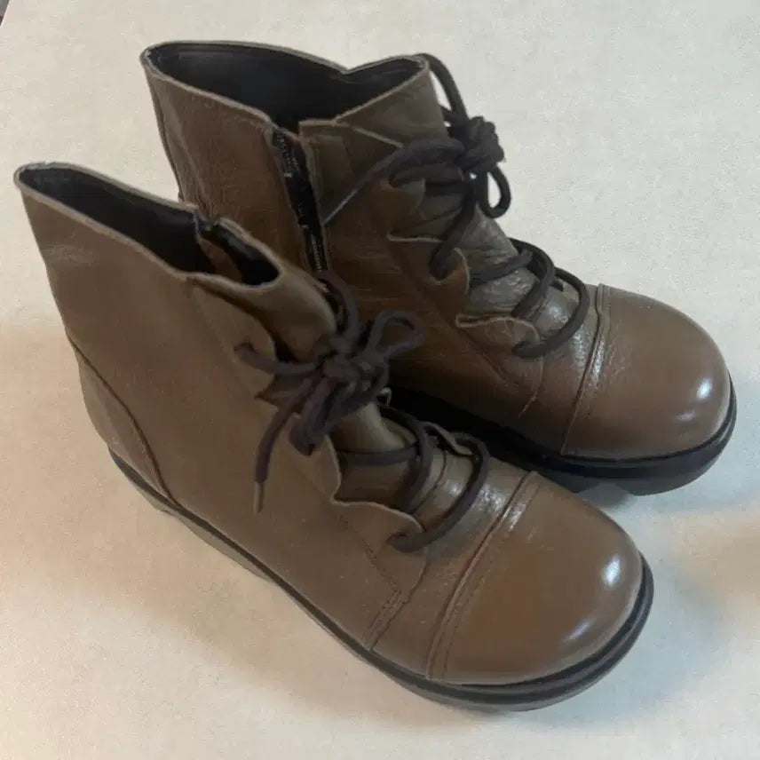 [BUNJANG] Brown Cowhide Boots / 브라운 소가죽 부츠 235 새제품 구매가15만원