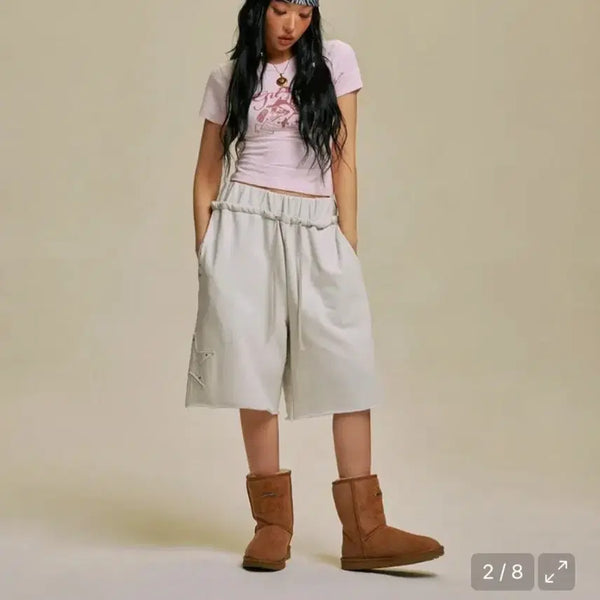 [BUNJANG] GILLAHIVE Bermuda Pants Light Grey / 길라아카이브 버뮤다 팬츠