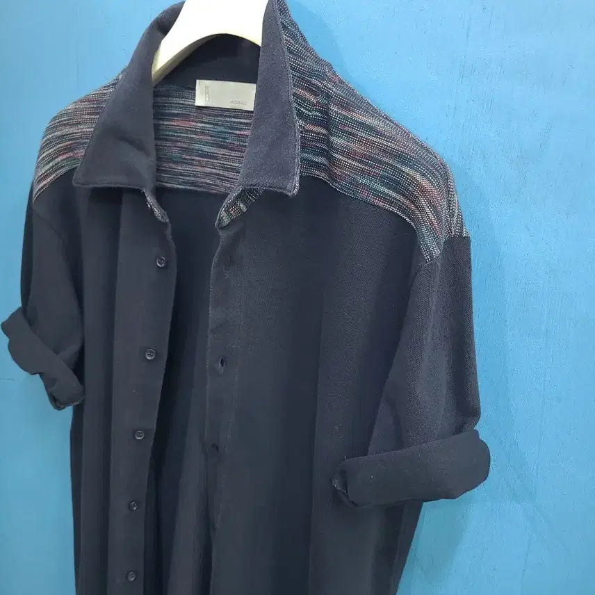 [BUNJANG] MISSONI Multi-Color Knit Pattern Cotton Short Sleeve Shirt L / 차분한 빈티지 미쏘니 반팔셔츠 like올드머니