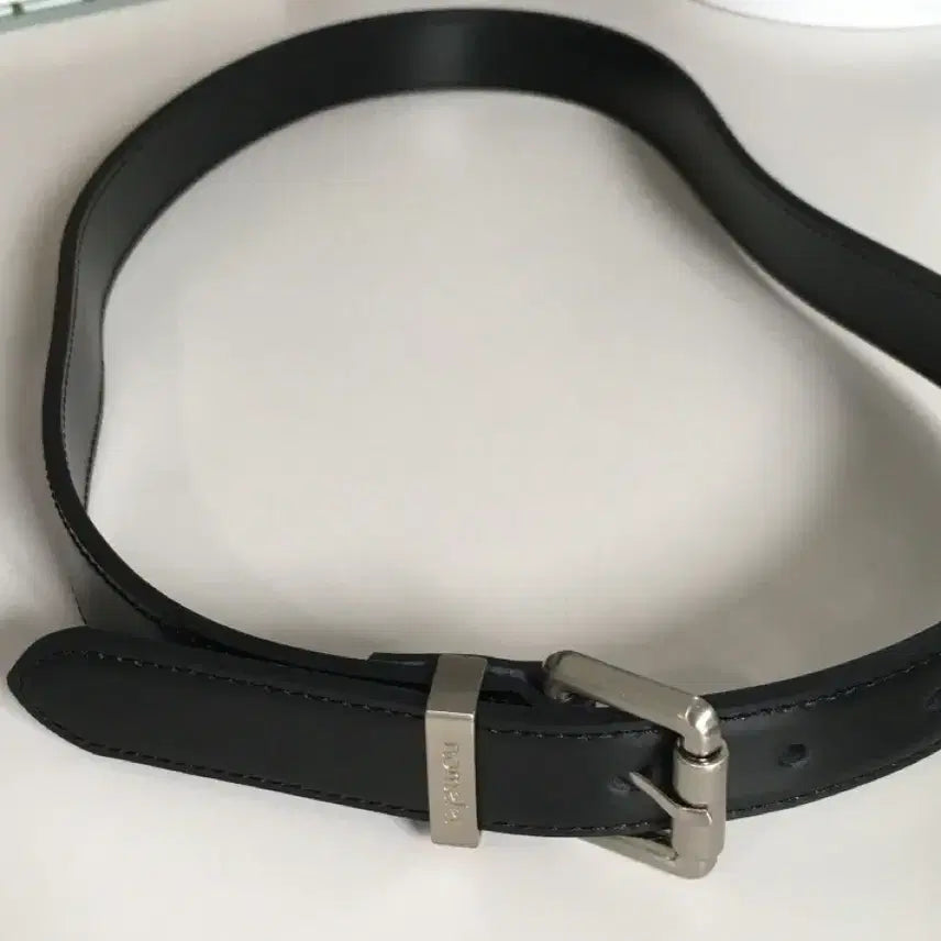 [BUNJANG] Nomellet Essential Leather Belt - Black / 노멜렛 Essential 에센셜 레더 벨트 - black 1 사이즈