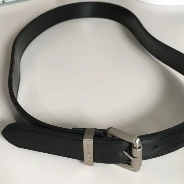 [BUNJANG] Nomellet Essential Leather Belt - Black / 노멜렛 Essential 에센셜 레더 벨트 - black 1 사이즈
