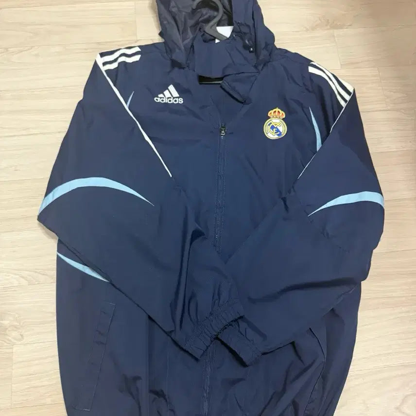 [BUNJANG] Adidas Real Madrid Navy Windbreaker / 아디다스 레알마드리드 바람막이 네이비
