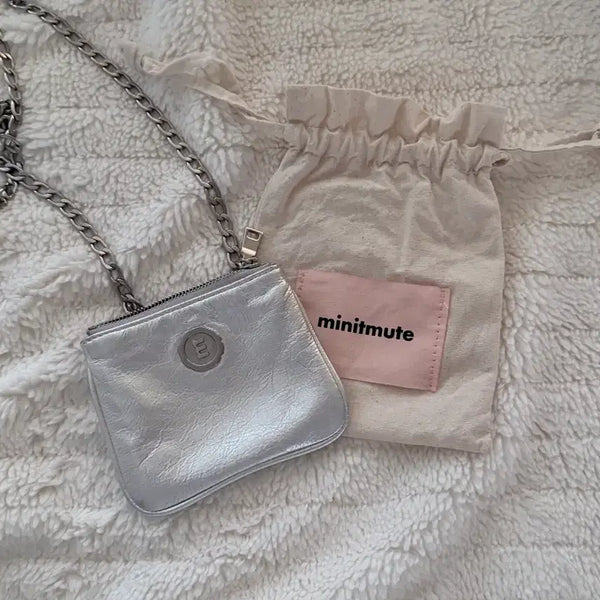 [BUNJANG] Minuitmutt Brett Micro Silver Bag / 미닛뮤트 브렛 마이크로 실버