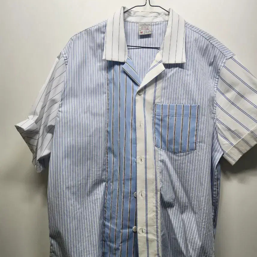 [BUNJANG] Stu Multi Stripe Short Sleeve Shirt M / Stu 멀티스트라이프 반팔 셔츠 M