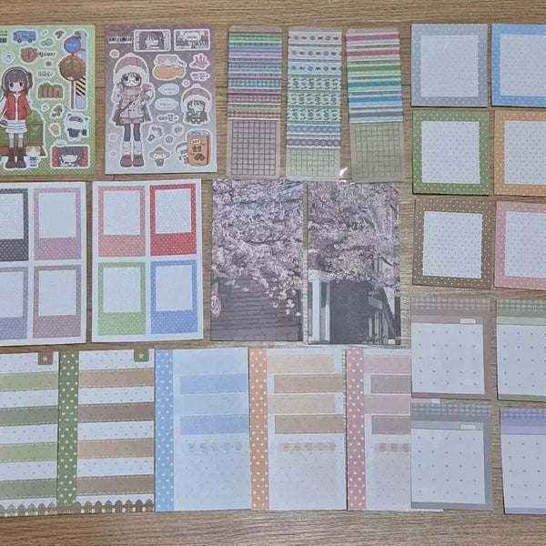 [BUNJANG] Journaling Kit: Washi Tape, Stickers, and Masking Tape / 포랑 스티커 마테 마스킹테이프 모조지 띵 소분