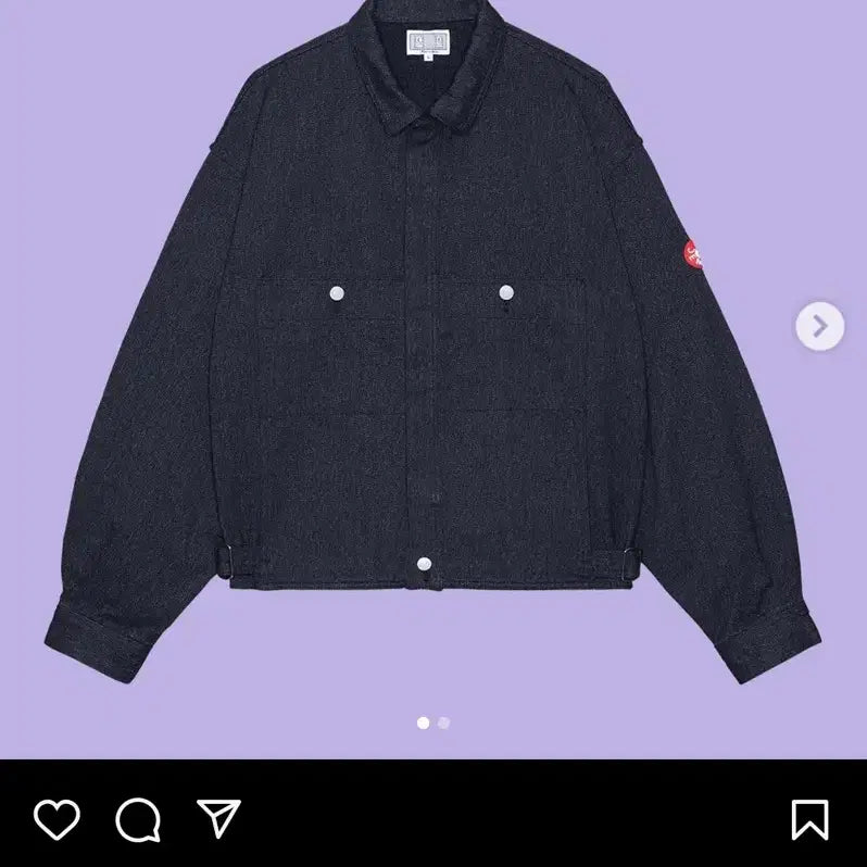 [BUNJANG] Cav Empt Black Heather Cropped Jacket XL / Cavempt black heather jacket XL
