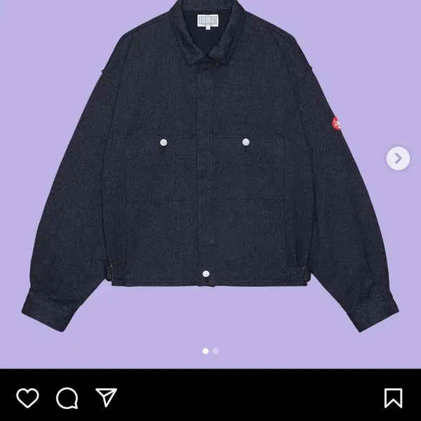 [BUNJANG] Cav Empt Black Heather Cropped Jacket XL / Cavempt black heather jacket XL
