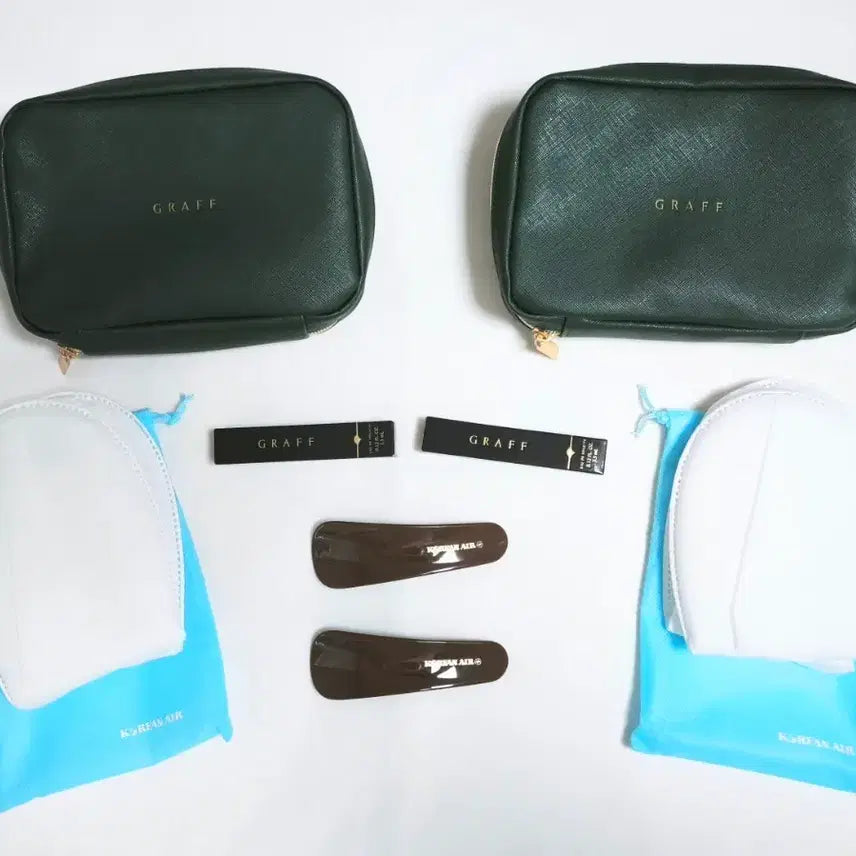 [BUNJANG] Korean Air Graf Partnership Pouch Set / 대한항공 그라프 파우치 외 기타 물품