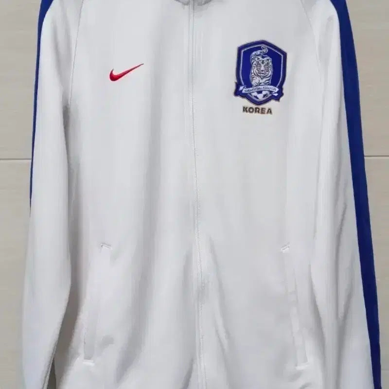 [BUNJANG] Nike Team Korea National Team White Track Top Jersey / 나이키 팀코리아 국가대표 화이트 트랙탑 저지 져지집업 100/L