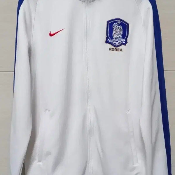 [BUNJANG] Nike Team Korea National Team White Track Top Jersey / 나이키 팀코리아 국가대표 화이트 트랙탑 저지 져지집업 100/L