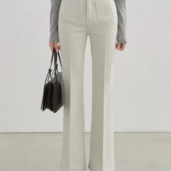 [BUNJANG] Hawa French Bootcut Denim (Cream Gray Ver.) / 하와 hawa 프렌치 부츠컷 데님 (크림 그레이ver) / 약기모 /M