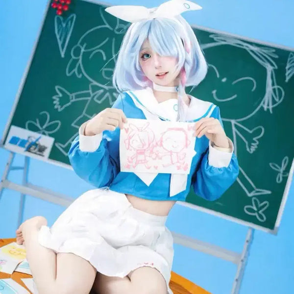[BUNJANG] Blue Archive Arona Cosplay Costume Set / 현물* 블루아카이브 아로나 코스프레ㅣ블아 미소녀