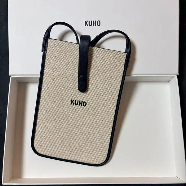 [BUNJANG] KUHO Canvas Crossbody Bag with Card Holder / 구호 KUHO 캔버스 크로스백 카드지갑,여권도 ok