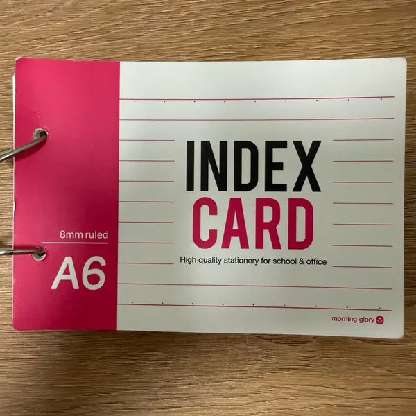 [BUNJANG] Morning Glory A6 Ring Index Cards (2 pcs) / 모닝글로리 A6 링 인덱스 카드 2개