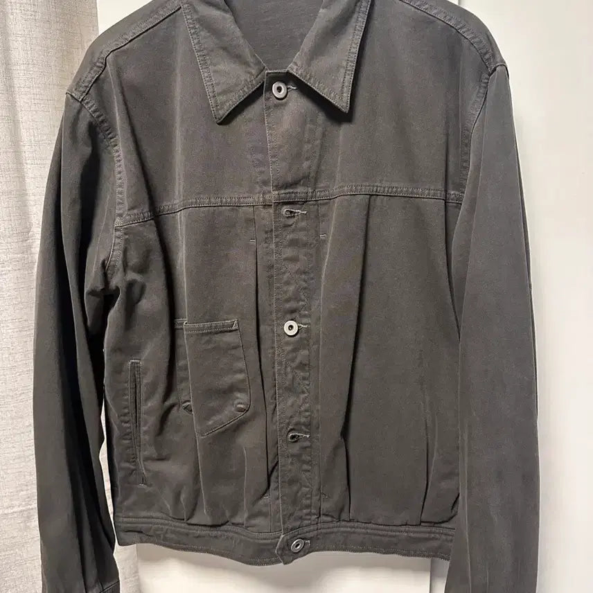 [BUNJANG] Politeu Used Trucker Jacket Green Charcoal / [3]폴리테루 유즈드 트러커 자켓 그린차콜
