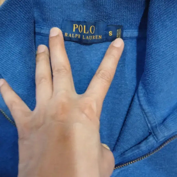 [BUNJANG] Polo Ralph Lauren Blue Zip-Up Knit Sweater / 폴로 랄프로렌 블루  집업 니트