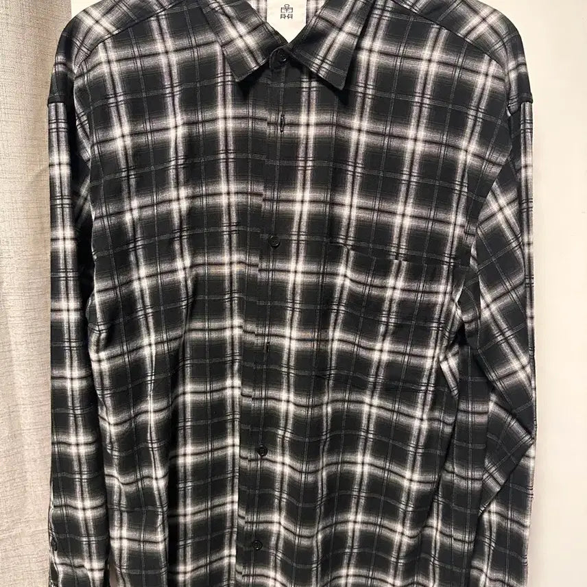 [BUNJANG] Polerute Loose Checkered Shirt Black/White / [3]폴리테루 루즈드 체크셔츠 블랙/화이트