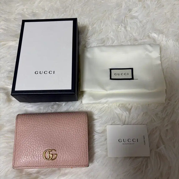 [BUNJANG] Gucci Marmont GG Wallet Pink / 구찌 마몬트 GG 반지갑 핑크