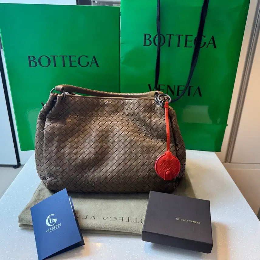 [BUNJANG] Bottega Veneta Intrecciato Mirror Keyring / 보테가베네타 거울 키링(미사용)