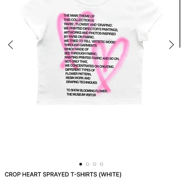 [BUNJANG] The Museum Visitor Crop Heart Spray T-shirt / 더뮤지엄비지터 크롭 하트 스프레이티