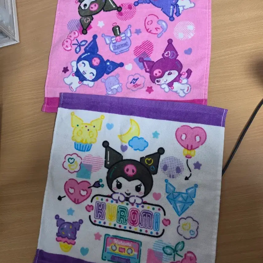 [BUNJANG] Sanrio Kuromi Handkerchief Towel Bundle Set / (일괄) 산리오 쿠로미 손수건 타올