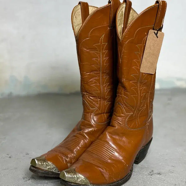 [BUNJANG] Tony Lama 80s Gold Tag Metal Toe Cowboy Western Boots / [265] 80s USA 토니라마 골드택 메탈토 카우보이 웨스턴 부츠