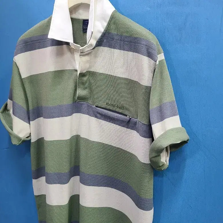 [BUNJANG] Montbell Japan Vintage Short Sleeve Polo Shirt L / 일본판 몽벨 마일드 아웃도어 빈티지 반팔 카라티like아메카지