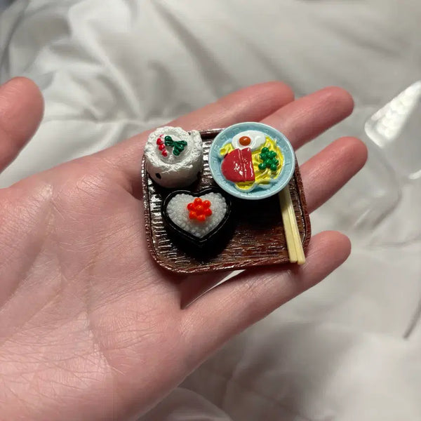 [BUNJANG] Japanese Miniature Food Set Sushi & Ramen Bento Box / 일본 미니어처 음식 세트 초밥 도시락