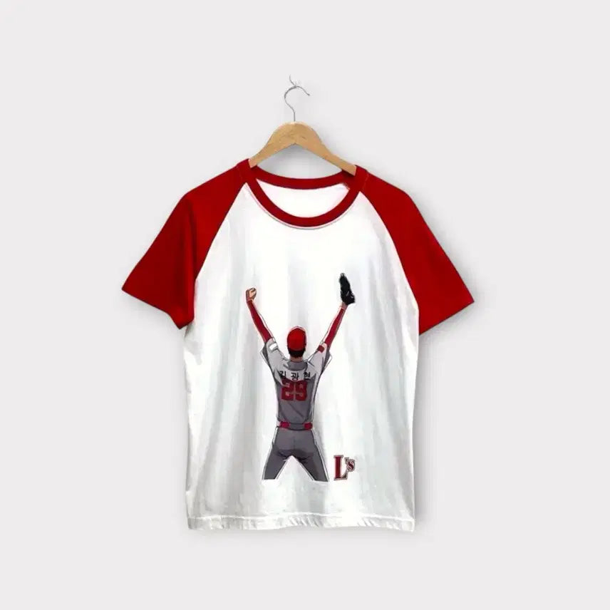 [BUNJANG] Kim Kwang-hyun Illustrated Baseball T-Shirt M-L / 김광현선수 일러스트 야구 티셔츠 M-L