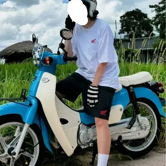 [BUNJANG] Honda Short Sleeve T-Shirt White/Black (Size S) / 혼다 반팔 티셔츠 화이트, 블랙 팔아요(S)