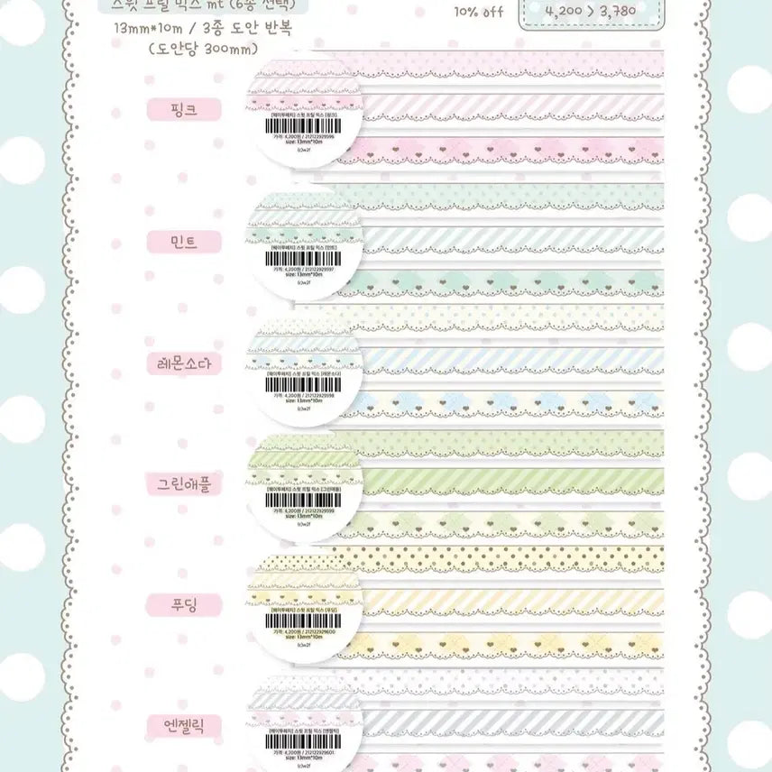 [BUNJANG] Weytofetch Sweet Frill Mix Pattern Fabric (90cm x 6 types) / 웨이투페치) 텐텐 신상 스윗 프릴 믹스
