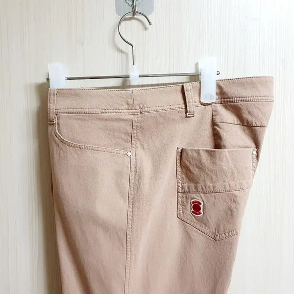 [BUNJANG] WIDE ANGLE Men's Beige Spandex Pants (Size 31-32) / 와이드앵글 (31~32) 남성 (베이지색) 스판 (바지)