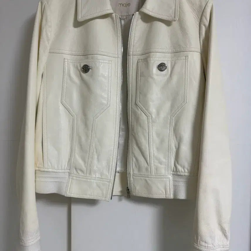 [BUNJANG] Maje Lambskin Leather Jacket / 마쥬 양가죽 자켓