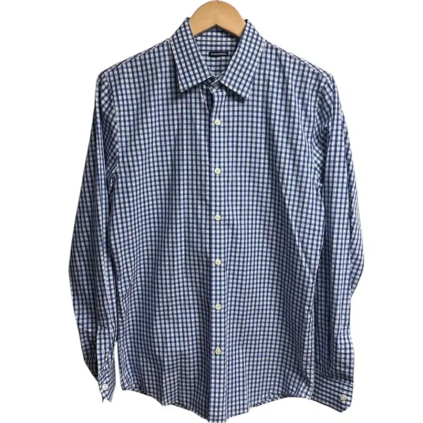[BUNJANG] Club Monaco Regular Fit Cotton Check Shirt Blue / 클럽모나코 레귤러핏 코튼 체크 셔츠 블루 M size