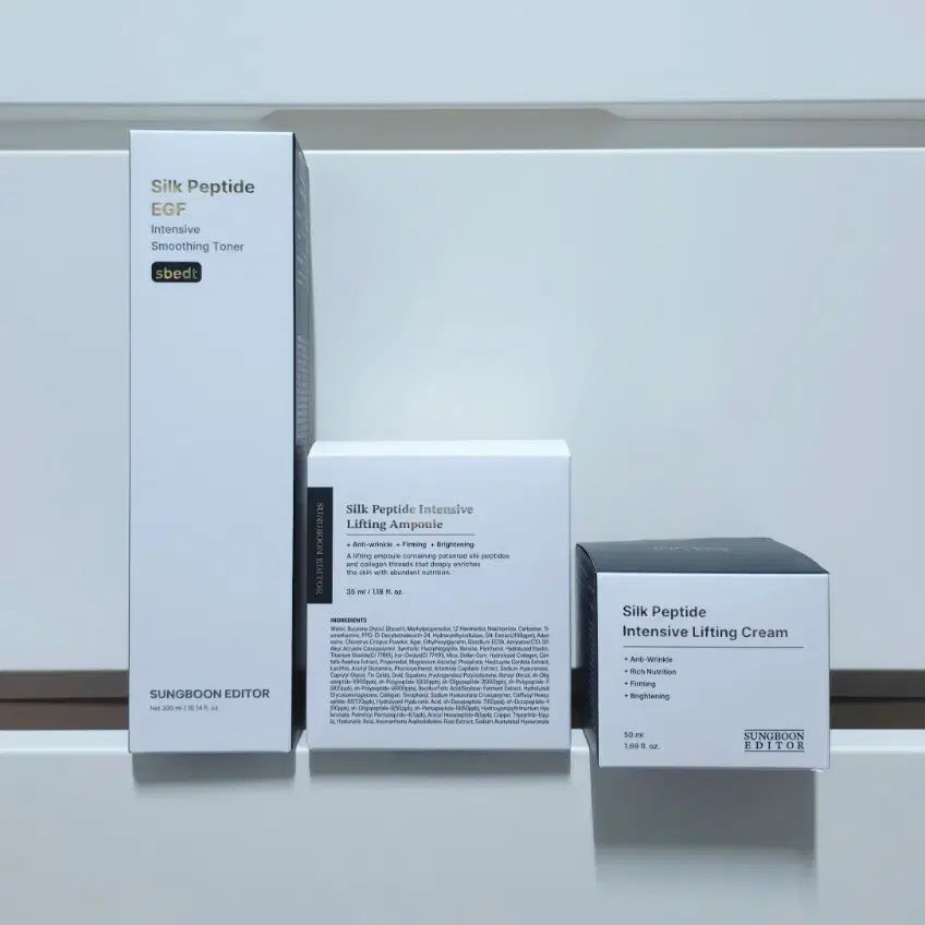 [BUNJANG] Seongbun Editor Silk Peptide Intensive Lifting Ampoule, Cream, and Toner Set / 성분에디터 실크 펩타이드 인텐시브 리프팅 앰플 크림 토너