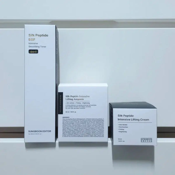 [BUNJANG] Seongbun Editor Silk Peptide Intensive Lifting Ampoule, Cream, and Toner Set / 성분에디터 실크 펩타이드 인텐시브 리프팅 앰플 크림 토너