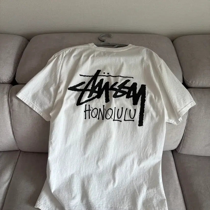 [BUNJANG] Stussy Honolulu T-Shirt White Large / 스투시 반팔티 화이트 Honolulu 호놀룰루 라지