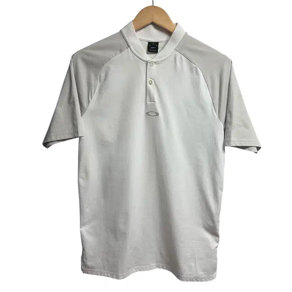 [BUNJANG] Oakley Regular Fit Henly Neck T-Shirt White M / 오클리 레귤러핏 헨리넥 반팔티 화이트 M size