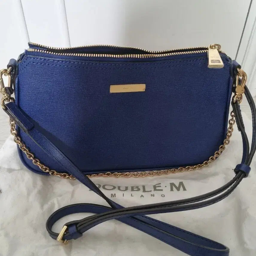[BUNJANG] The M Leather Mini Bag Navy / 새제품 더블엠 네이비색상 가방
