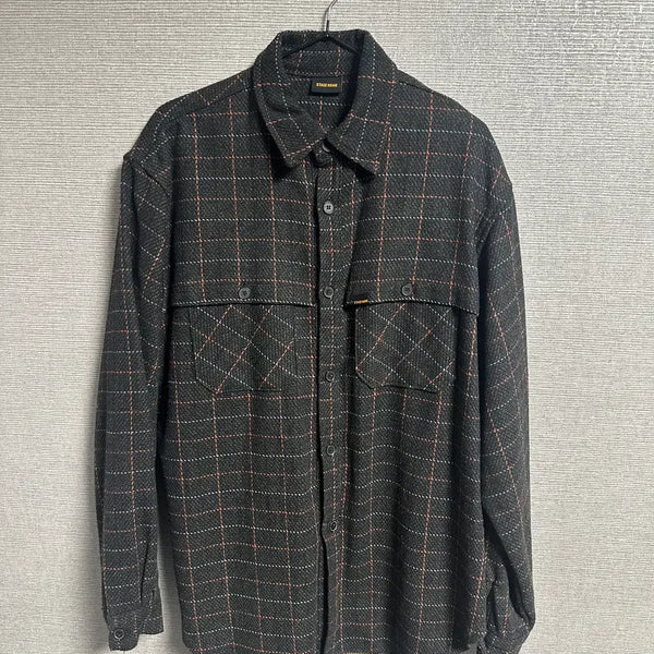[BUNJANG] Vintage Charcoal Check Overfit Shirt / 빈티지 차콜 체크 셔츠