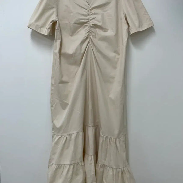 [BUNJANG] Shirring Long Dress / 셔링 롱원피스