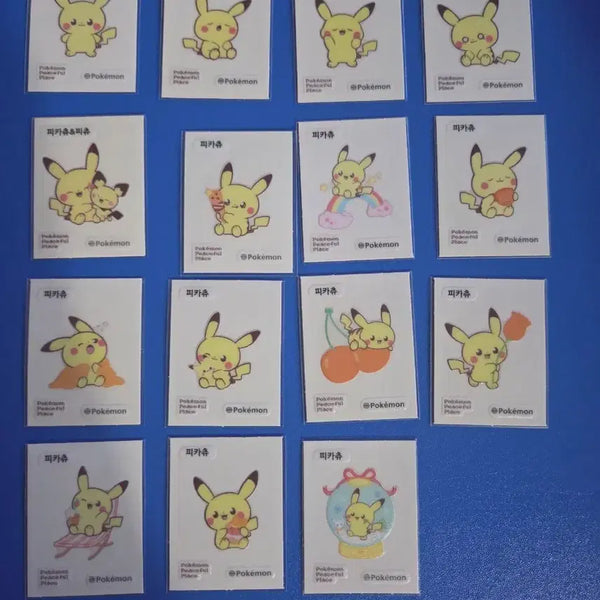 [BUNJANG] Pokémon Pocket Piece Pikachu Stickers (15 Types) / 포켓몬 포켓피스 띠부씰 피카츄 15종