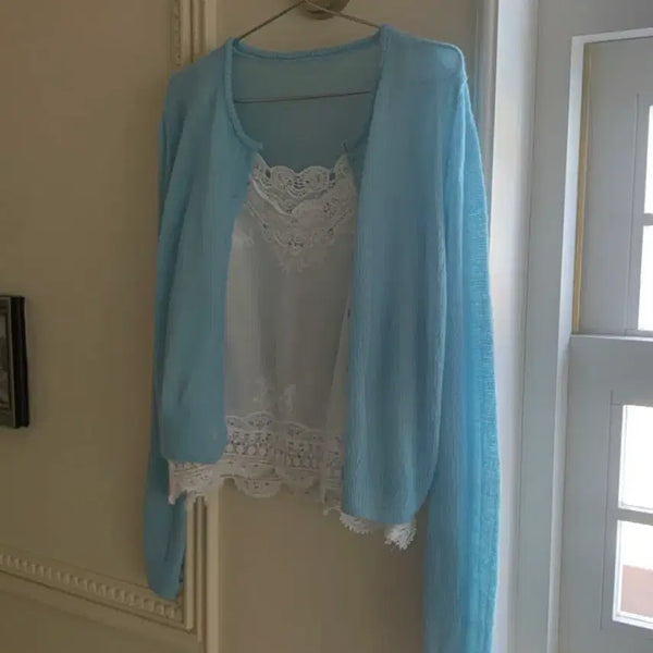 [BUNJANG] Lightweight Knit Summer Cardigan / 니트 여름가디건