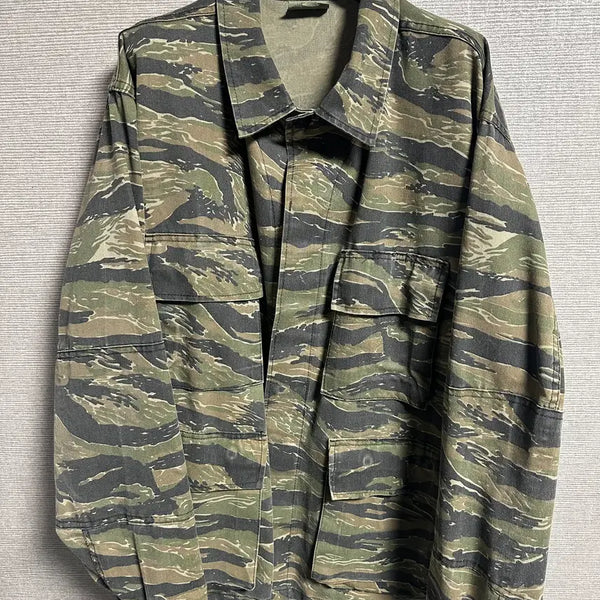 [BUNJANG] Vintage Camo Check Shirt / 빈티지 카모 체크 셔츠