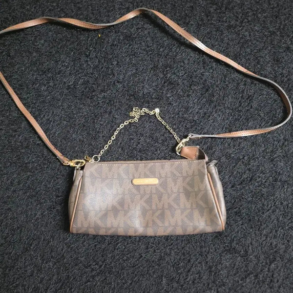 [BUNJANG] Michael Kors Monogram Shoulder Bag Brown / 마이클코어스 숄더백 브라운